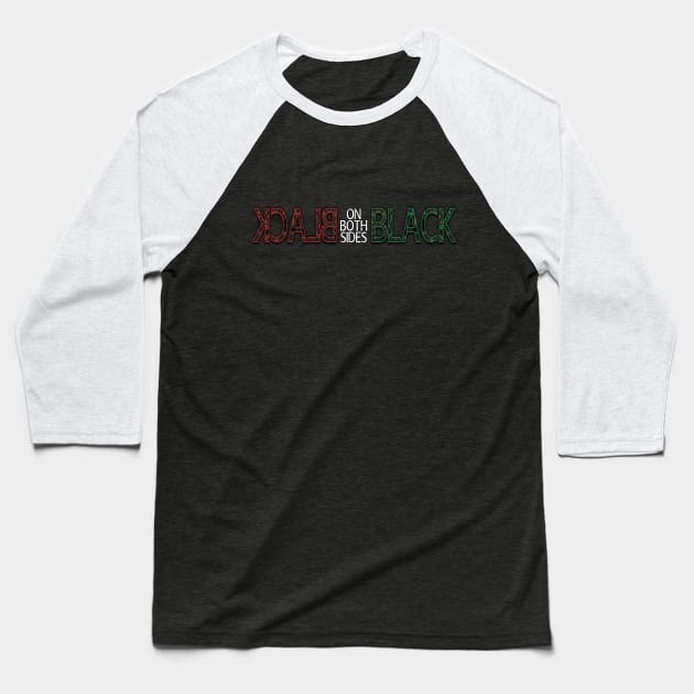 Black On Both Sides Logo Baseball T-Shirt by rare